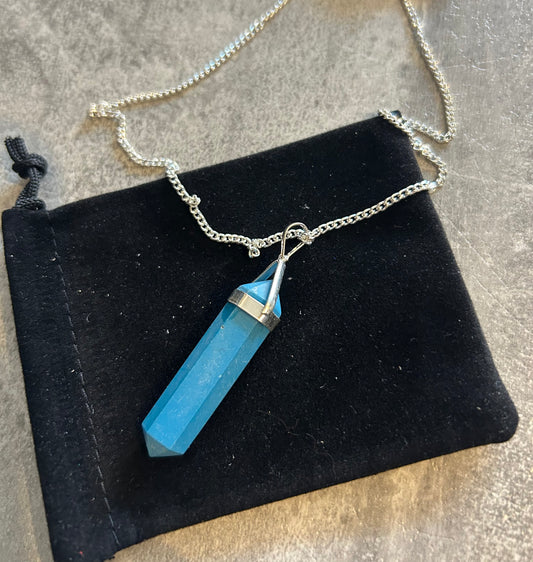 Dyed Blue Howlite Necklace