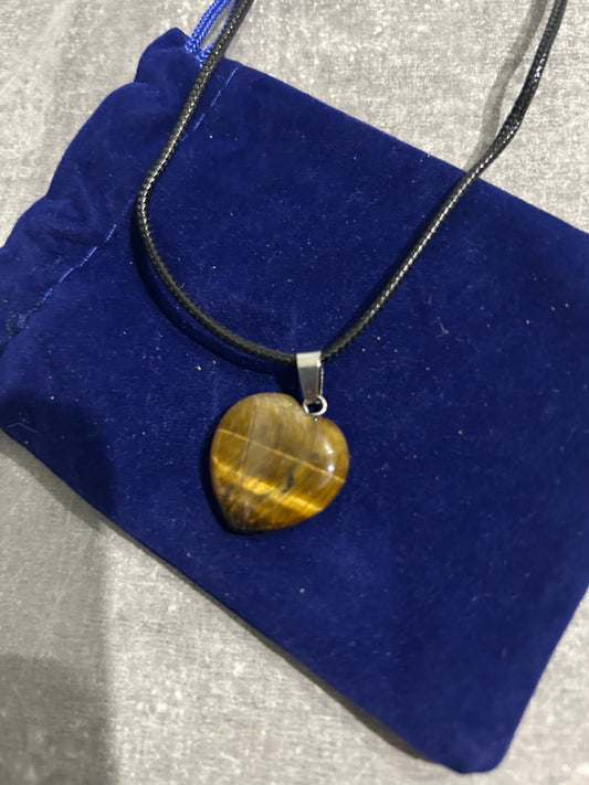 Tiger Eye Heart Necklace