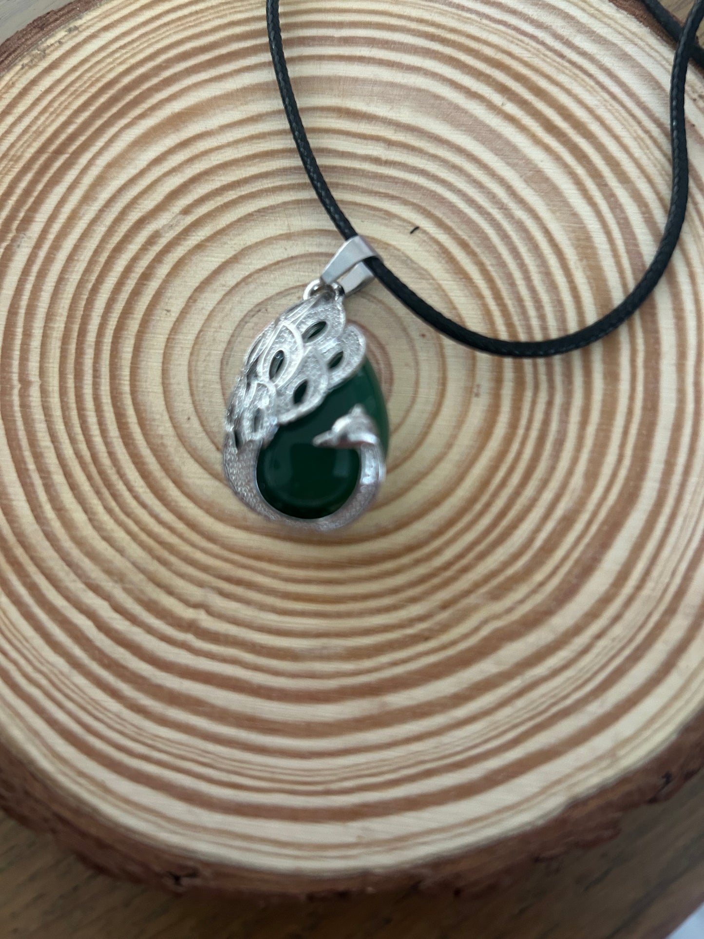 Jade Peacock Necklace