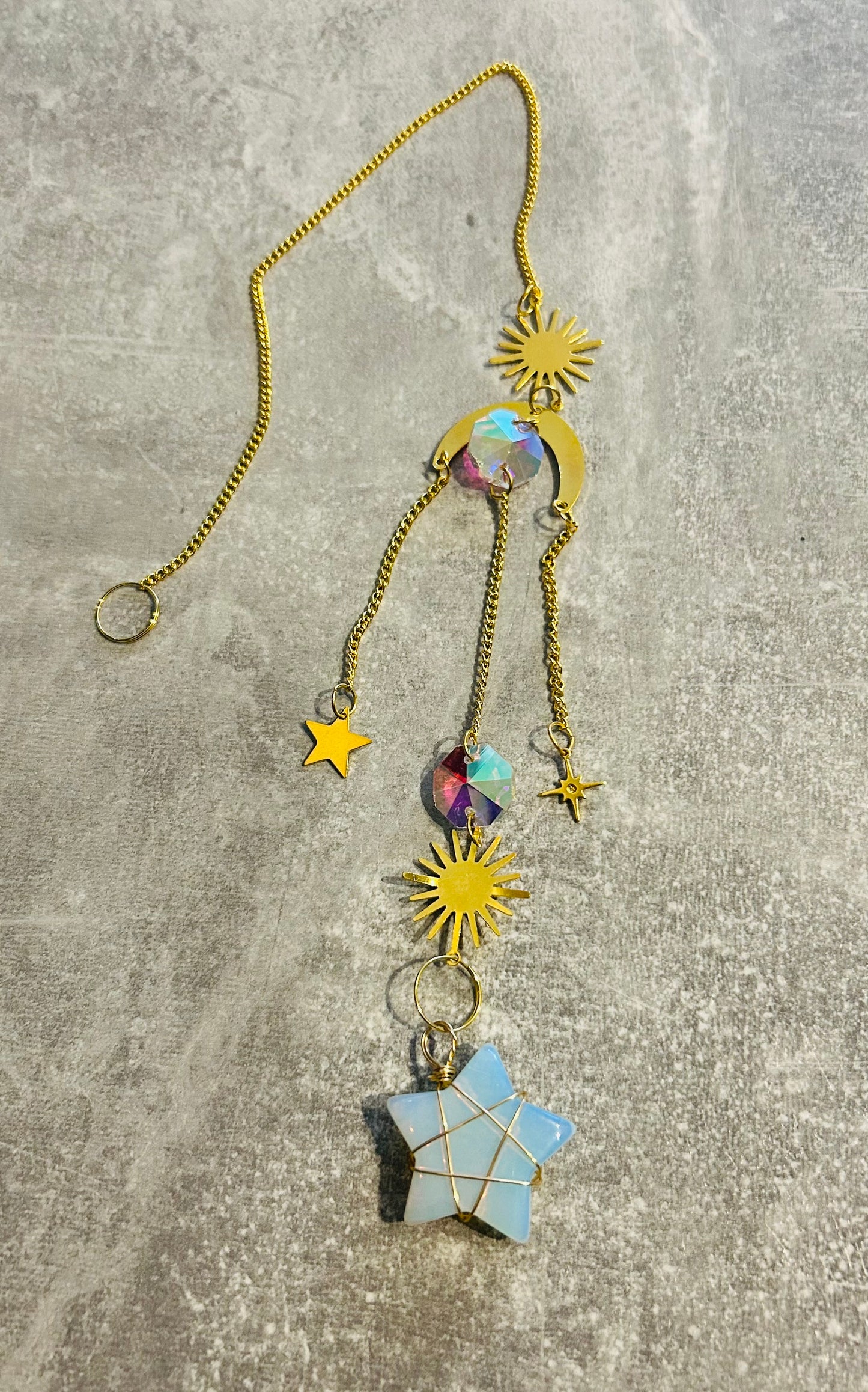 Opalite Star Sun Catcher