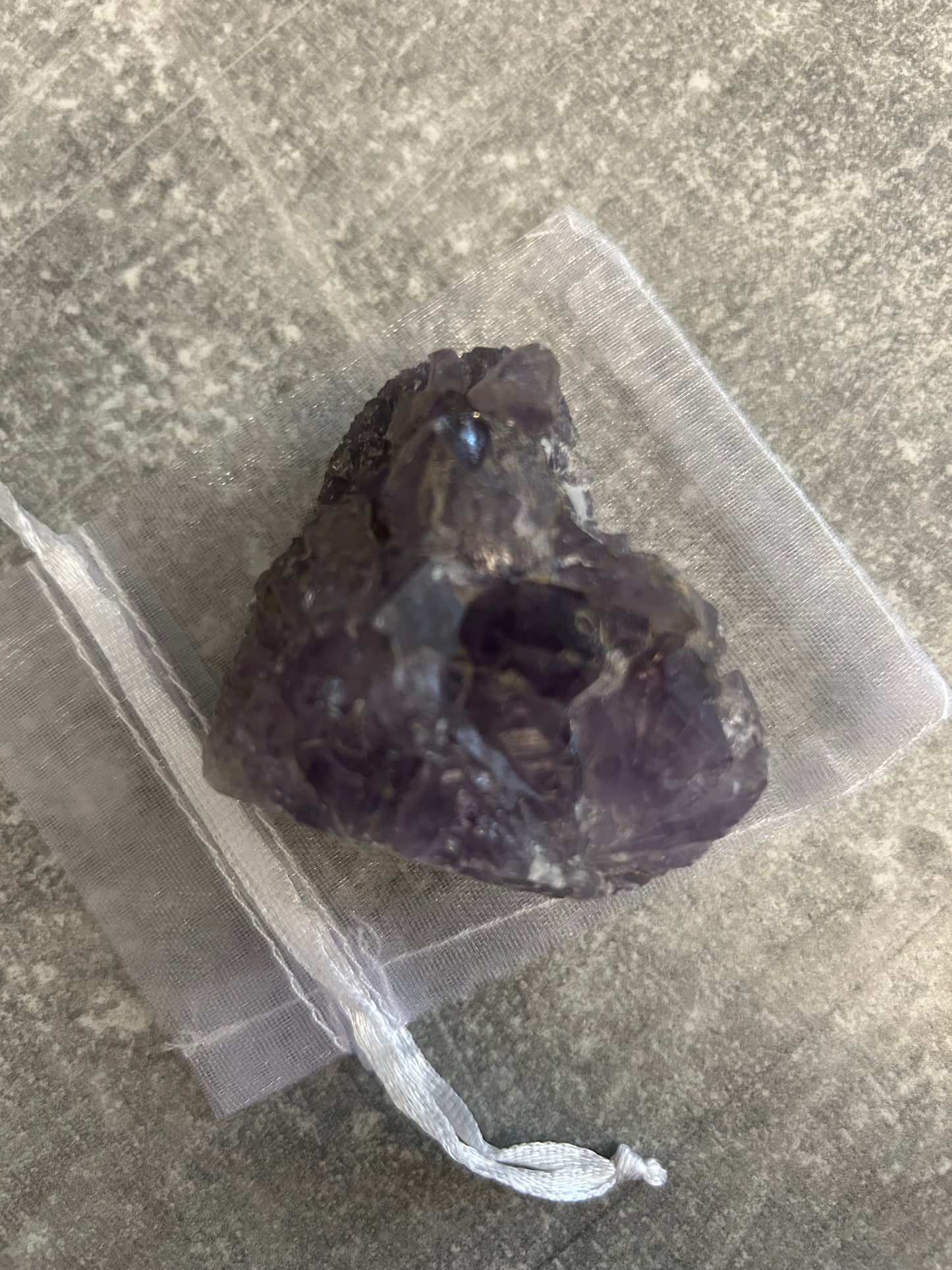 Amethyst Cluster Heart
