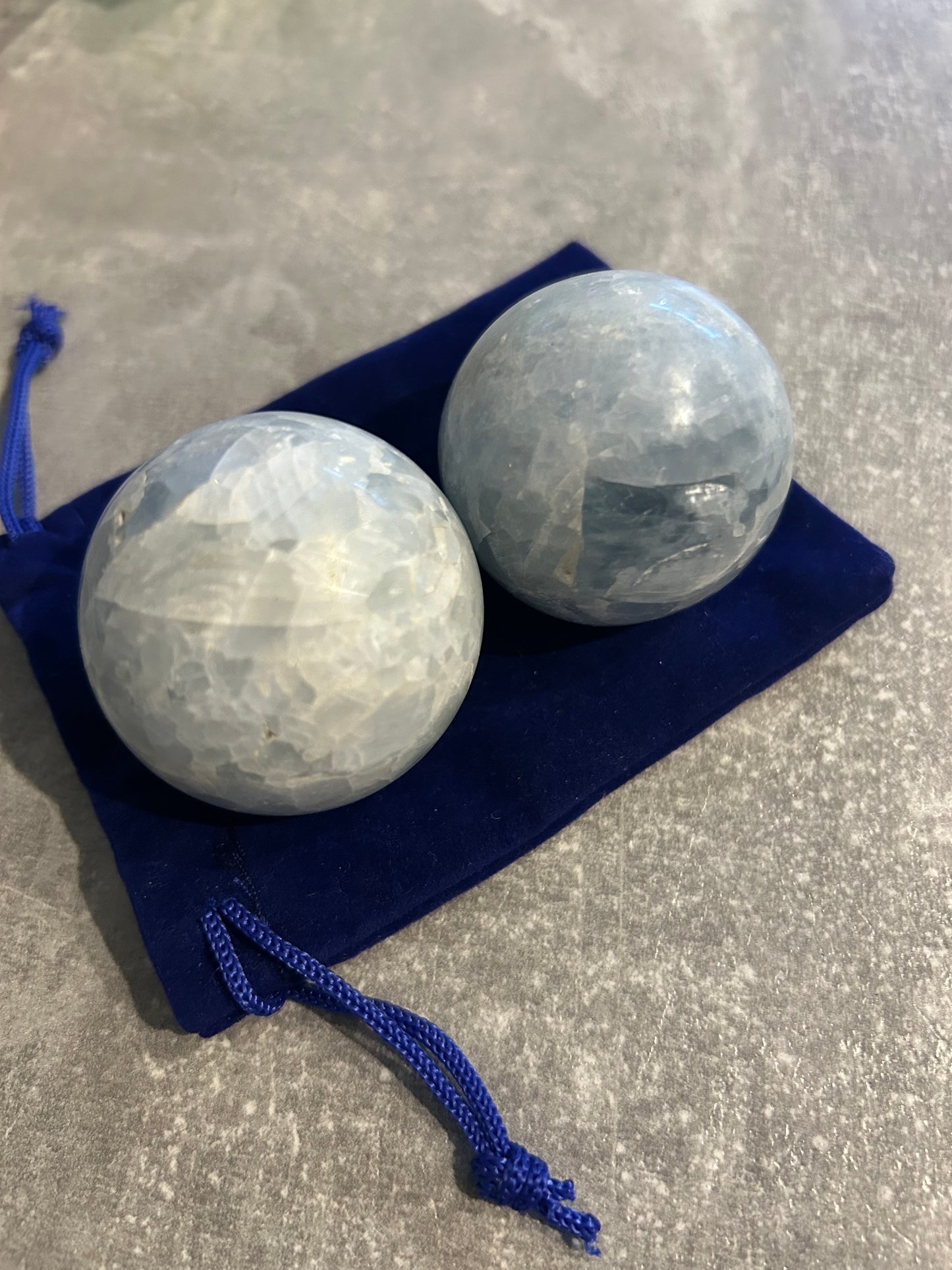 Blue Calcite Spheres