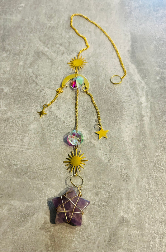 Amethyst Star Sun Catcher