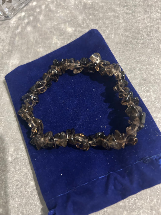 Smokey Quartz Chip Bracelet