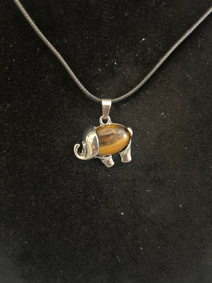 Tigers Eye Elephant Necklace