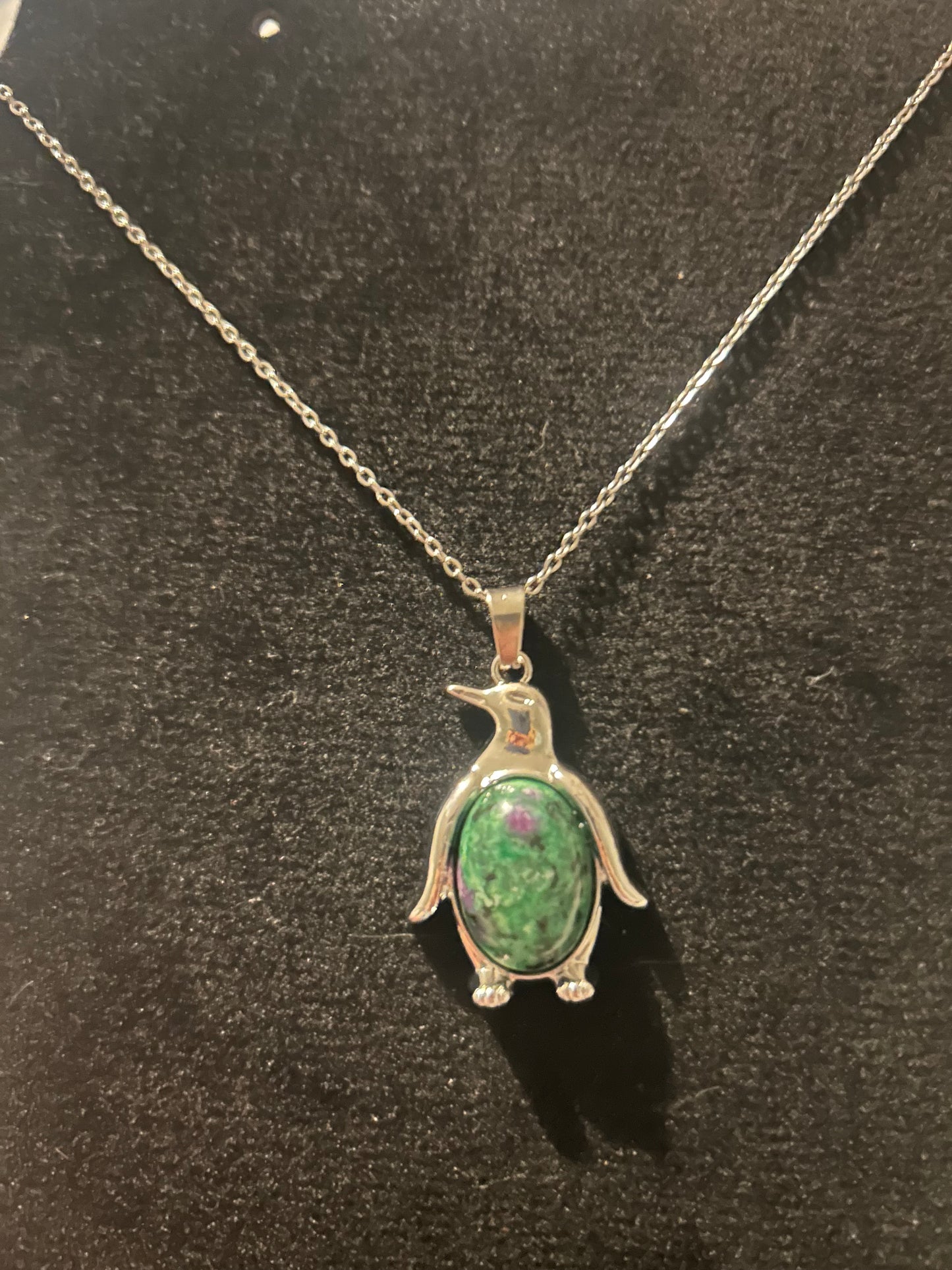 Penguin Ruby Zoisite Necklace