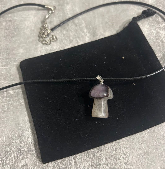 Amethyst Mushroom Necklace