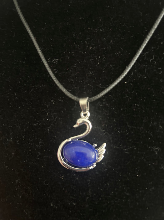 Lapis Lazuli Swan Necklace