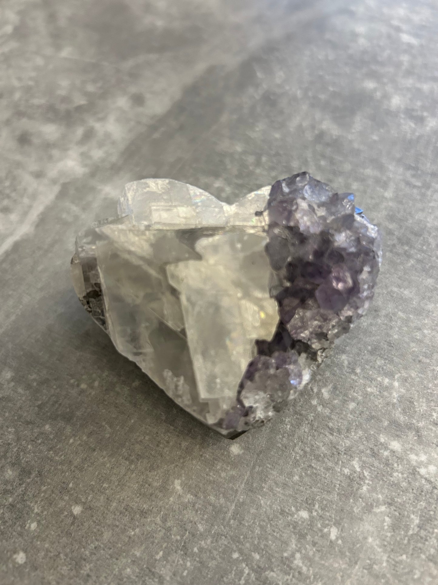 Amethyst Cluster Heart