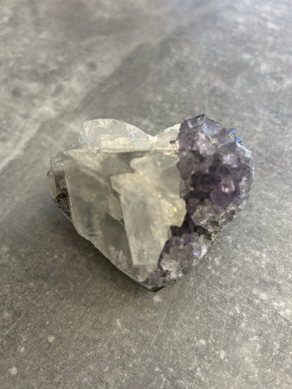 Amethyst Cluster Heart