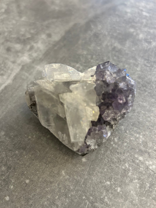 Amethyst Cluster Heart