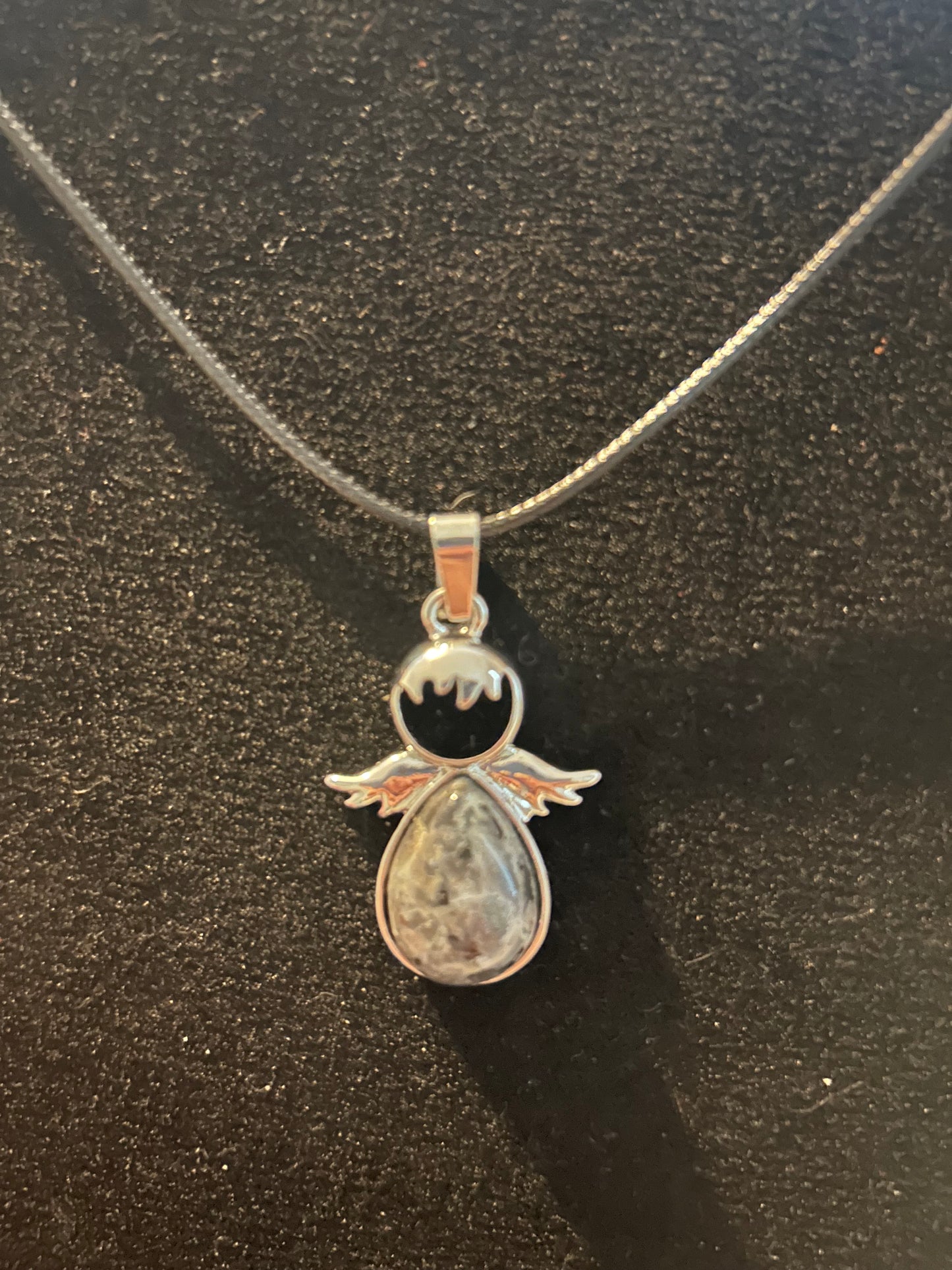 Larvikite Angel Necklace