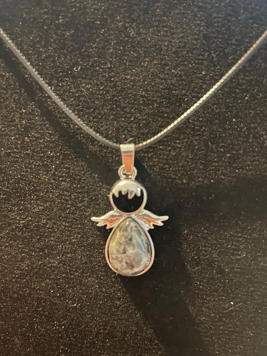 Larvikite Angel Necklace
