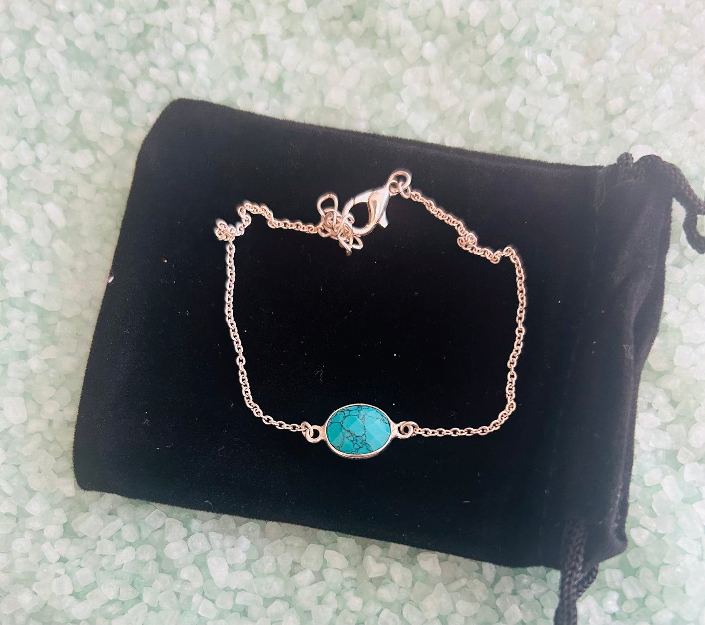 Silver Plated Turquoise Bracelet