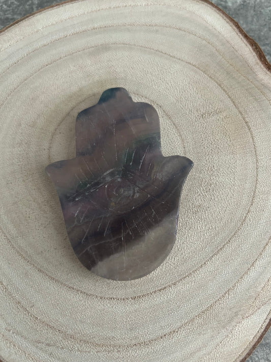 Fluorite Hamsa Hand