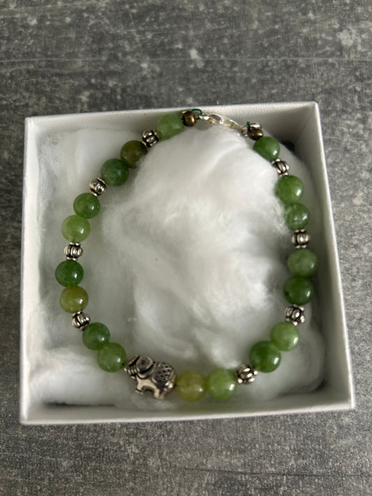 Children’s Peridot Elephant Bracelet